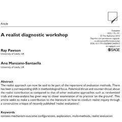 A realist diagnostic workshop